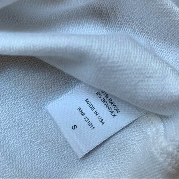 Revolve LNA Teresitas Crop Top Cut Out Cold Shoulder Boat neck White Small - Picture 10 of 13